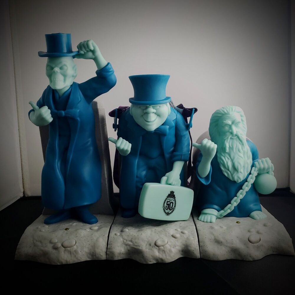 Disney Parks Hitchhiking Ghosts Popcorn Sipper Snack Bucket Set Lights & Song